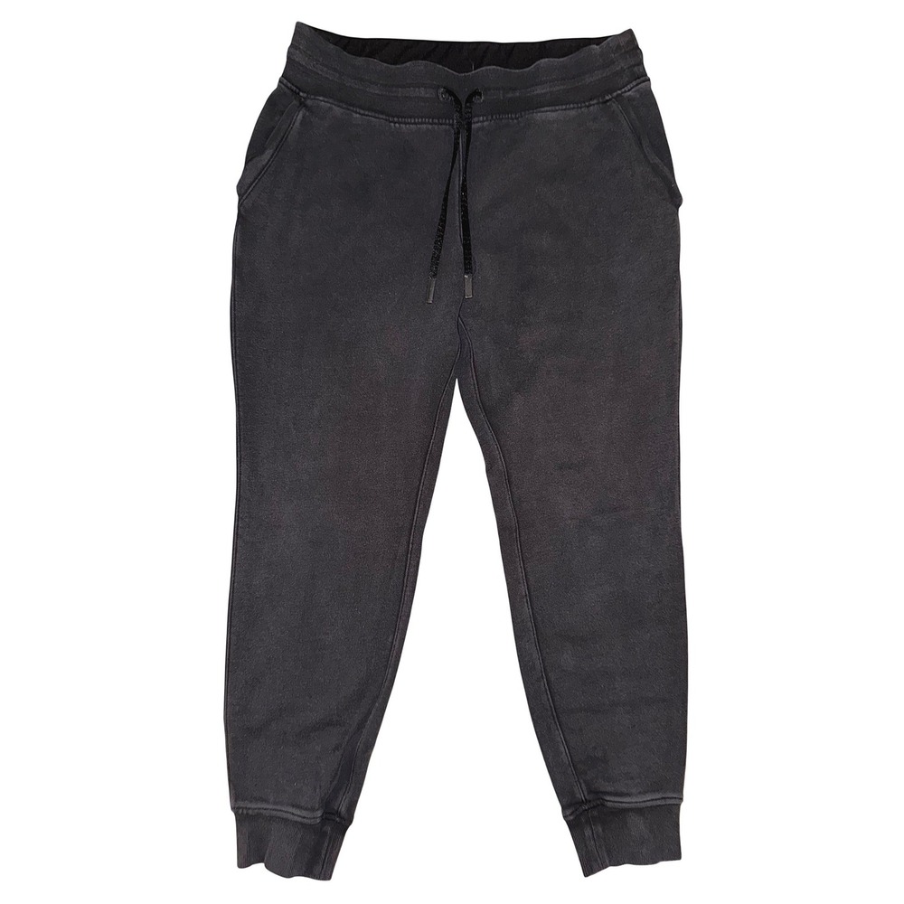 Lululemon Scuba High-Rise Jogger Washed Black Cotton Sweatpants Size 10